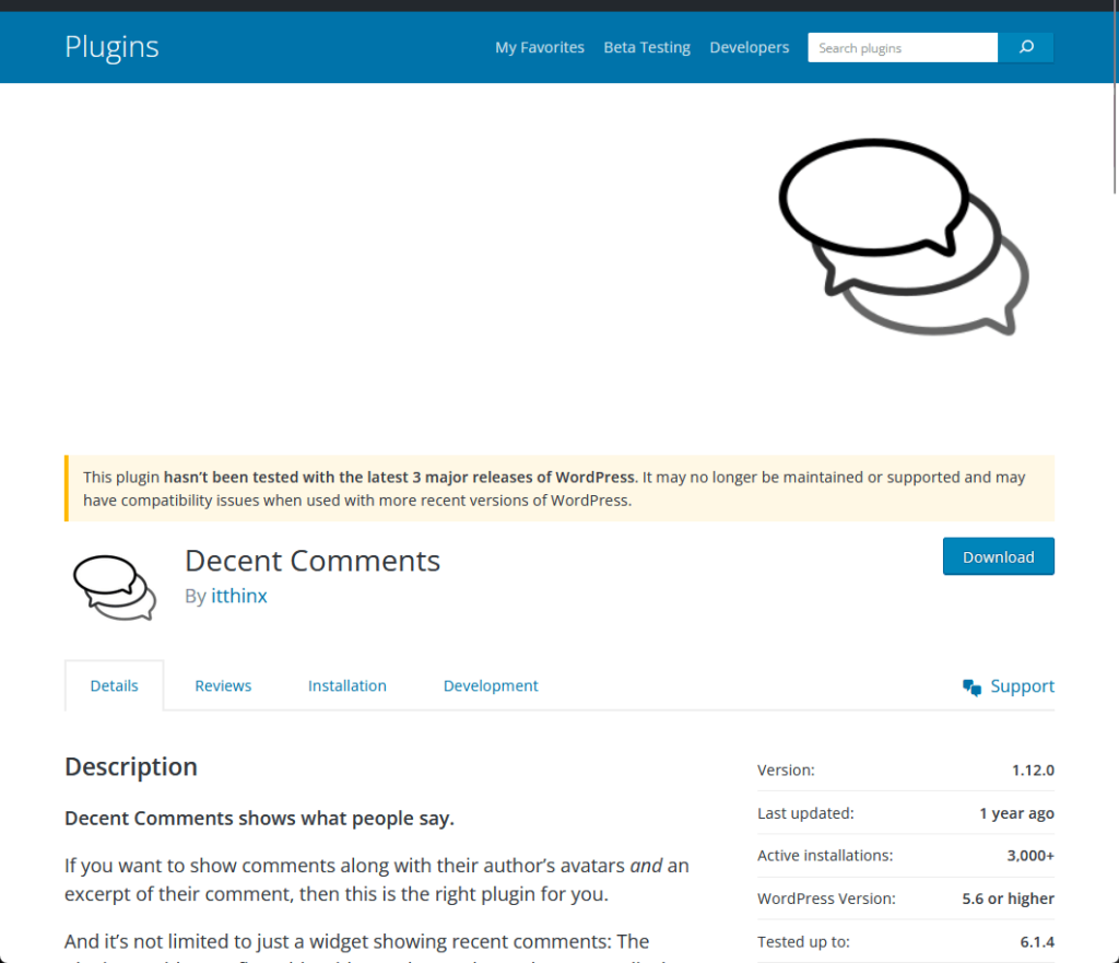 Decent Comments By itthinx