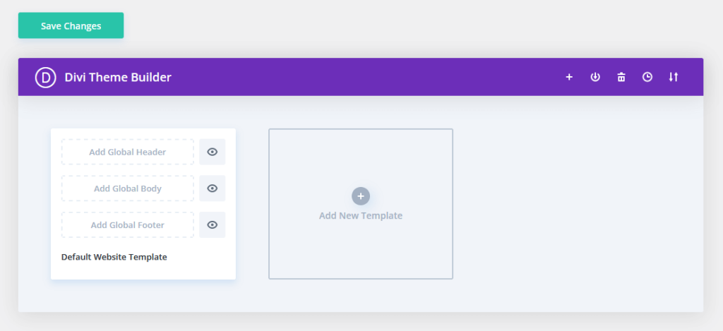 add a global header, body, or footer in the divi theme builder