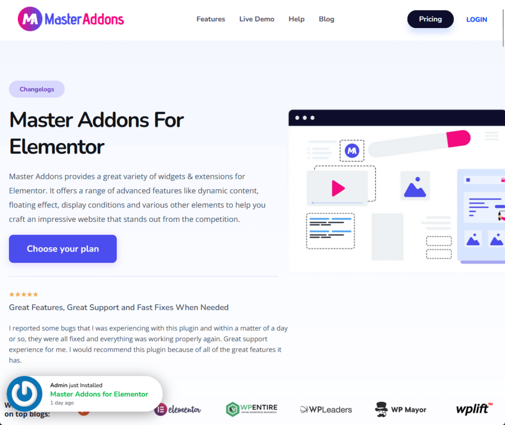 Master Addons For Elementor