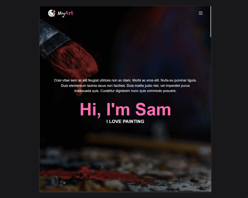demo home page of oceanwp paint template