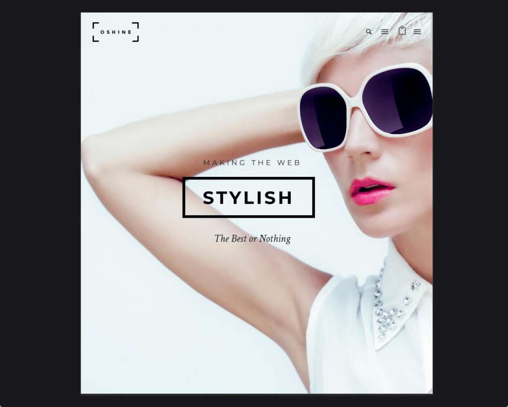 demo home page of oshine main multipurpose template