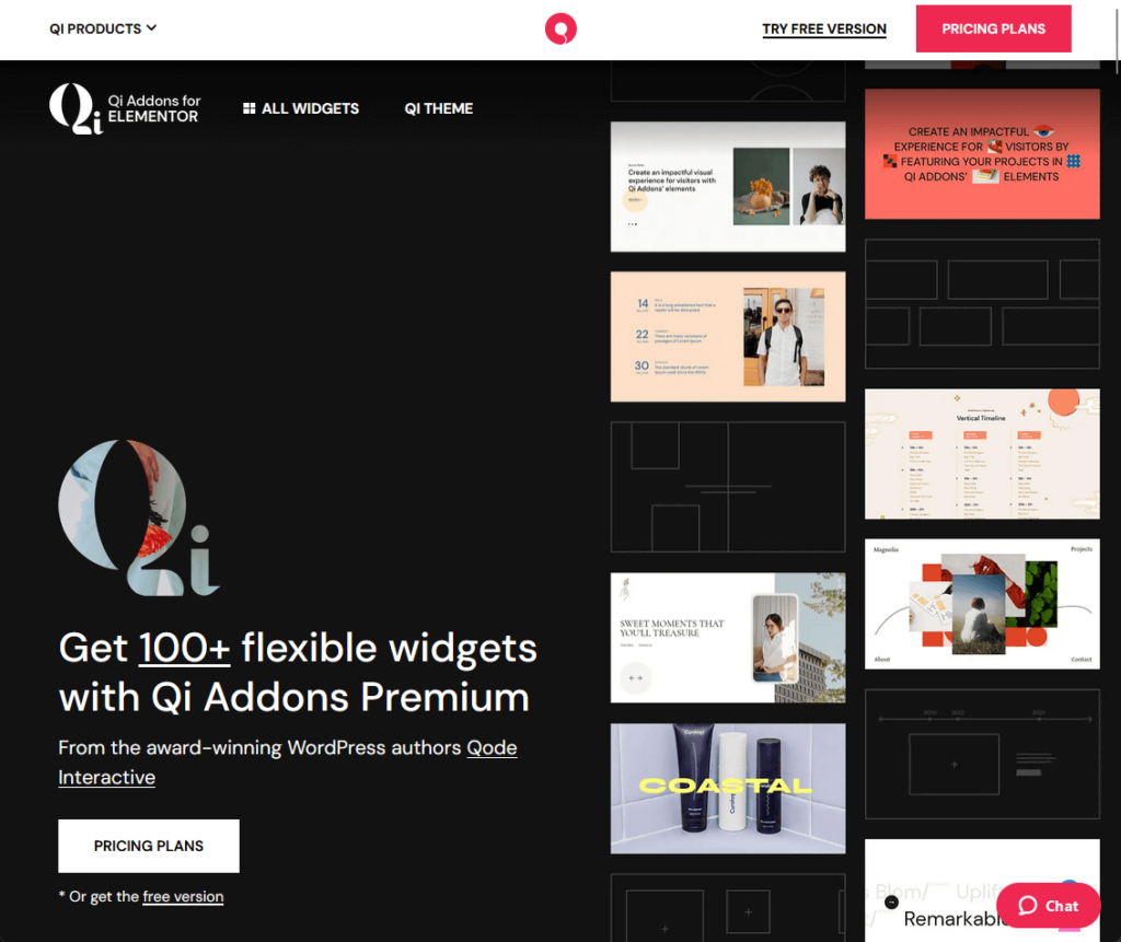 Get 100+ flexible widgets with Qi Addons Premium