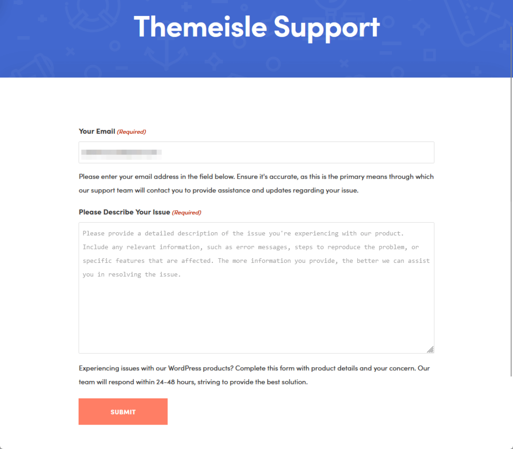 send your neve-related issue to themeisle support