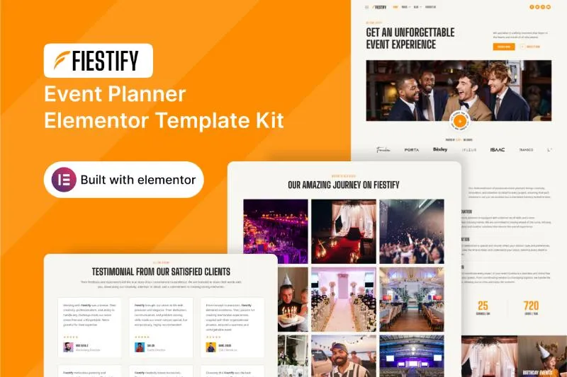 Fiestify - Event Planner Elementor Template Kit