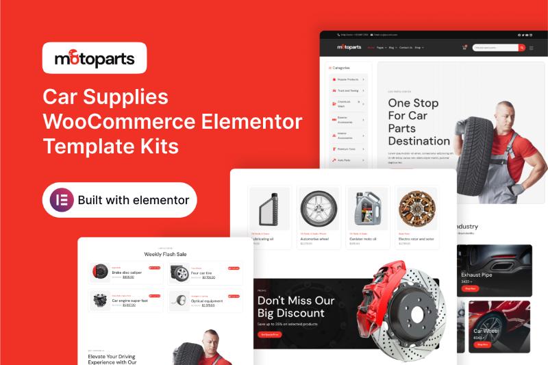 Motoparts - Car Supplies WooCommerce Elementor Template Kit