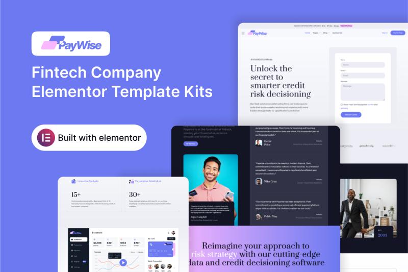 Paywise - Fintech Company Elementor Template Kit