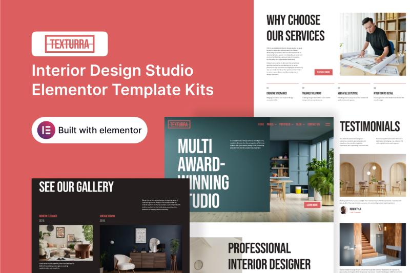 Texturra - Interior Design Studio Elementor Template Kit