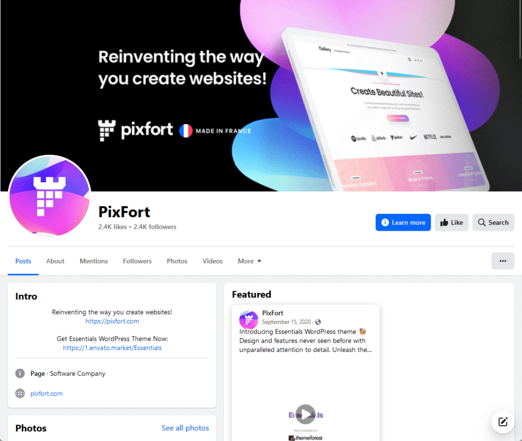 reinventing the way you create websites: pixfort