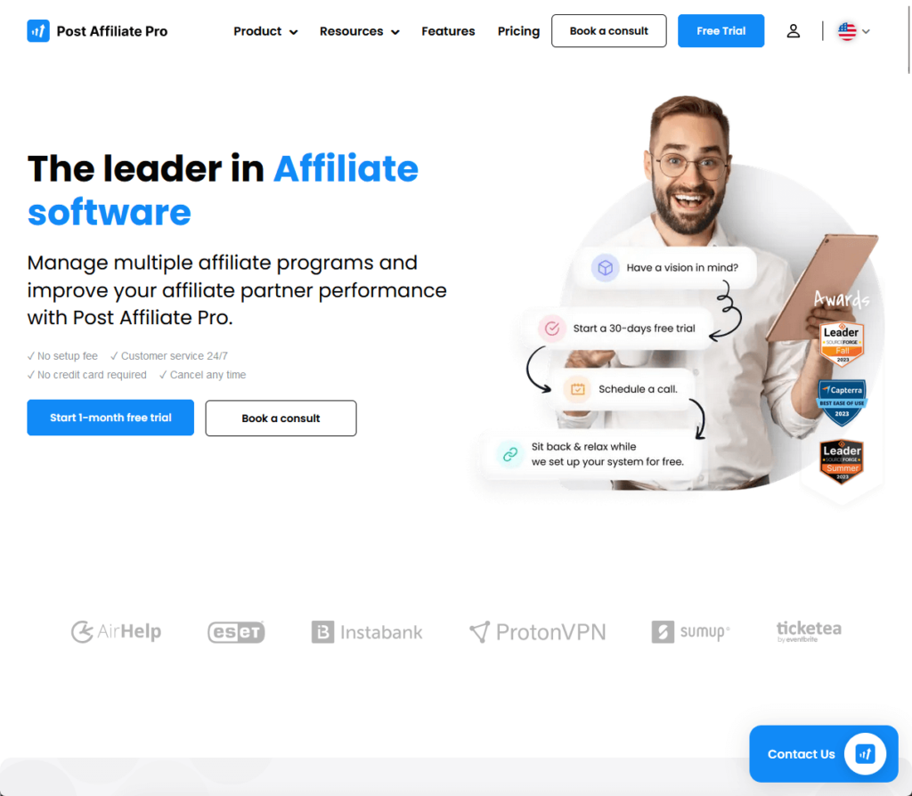 Manage multiple affiliate programs and improve your affiliate partner performance with Post Affiliate Pro