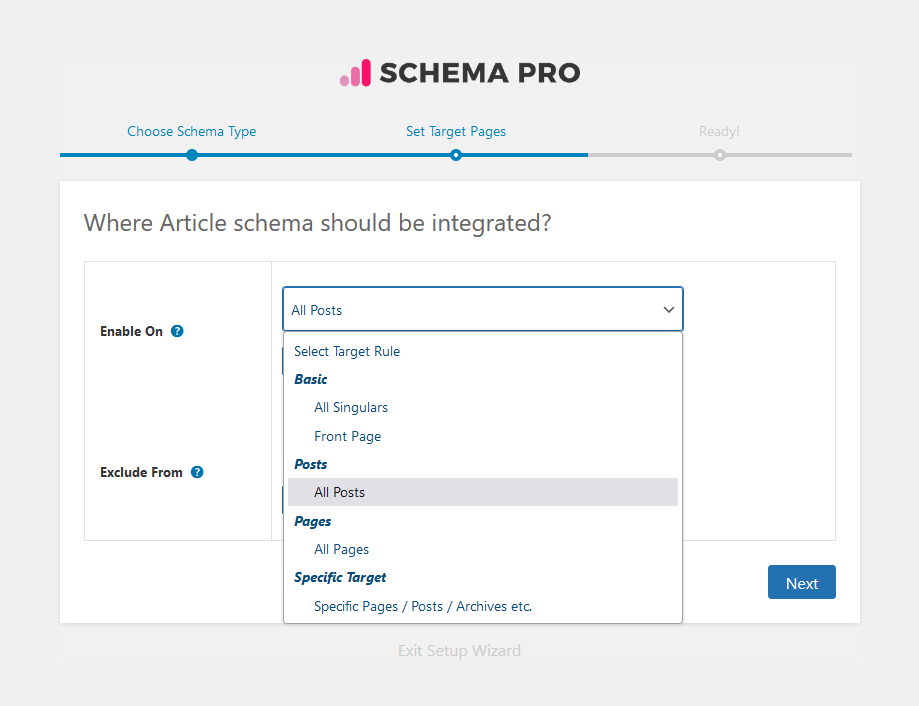 enable the article schema on all posts