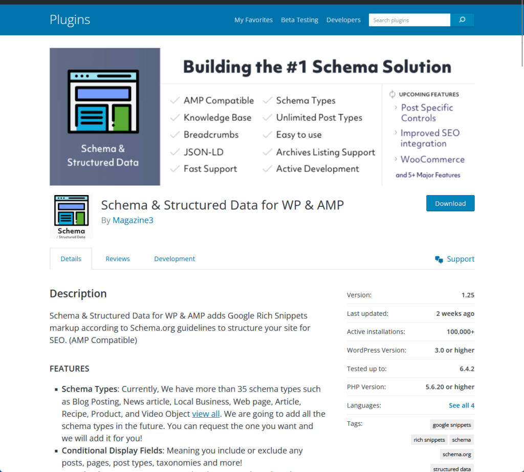 Schema & Structured Data for WP & AMP By Magazine3