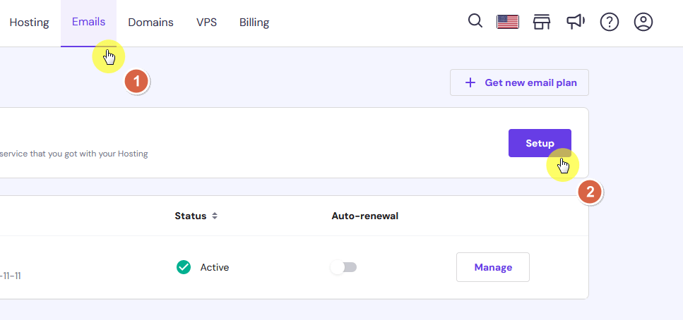 set up free email service within hostinger