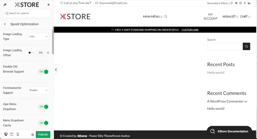 XStore speed optimization feature