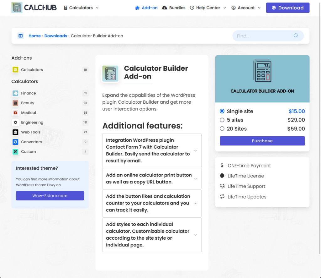 Expand the capabilities of the WordPress plugin Calculator Builder and get more user interaction options