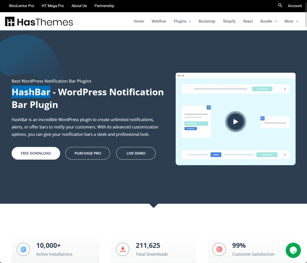 HashBar - WordPress Notification Bar Plugin