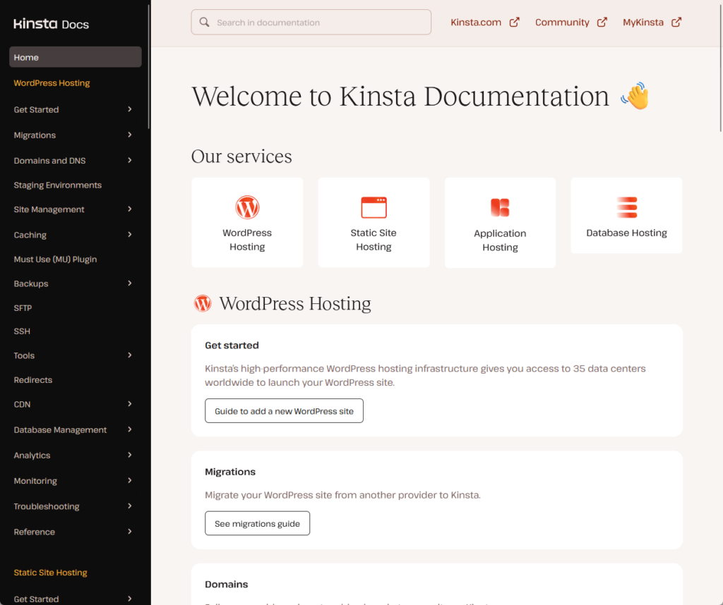 welcome to kinsta documentation