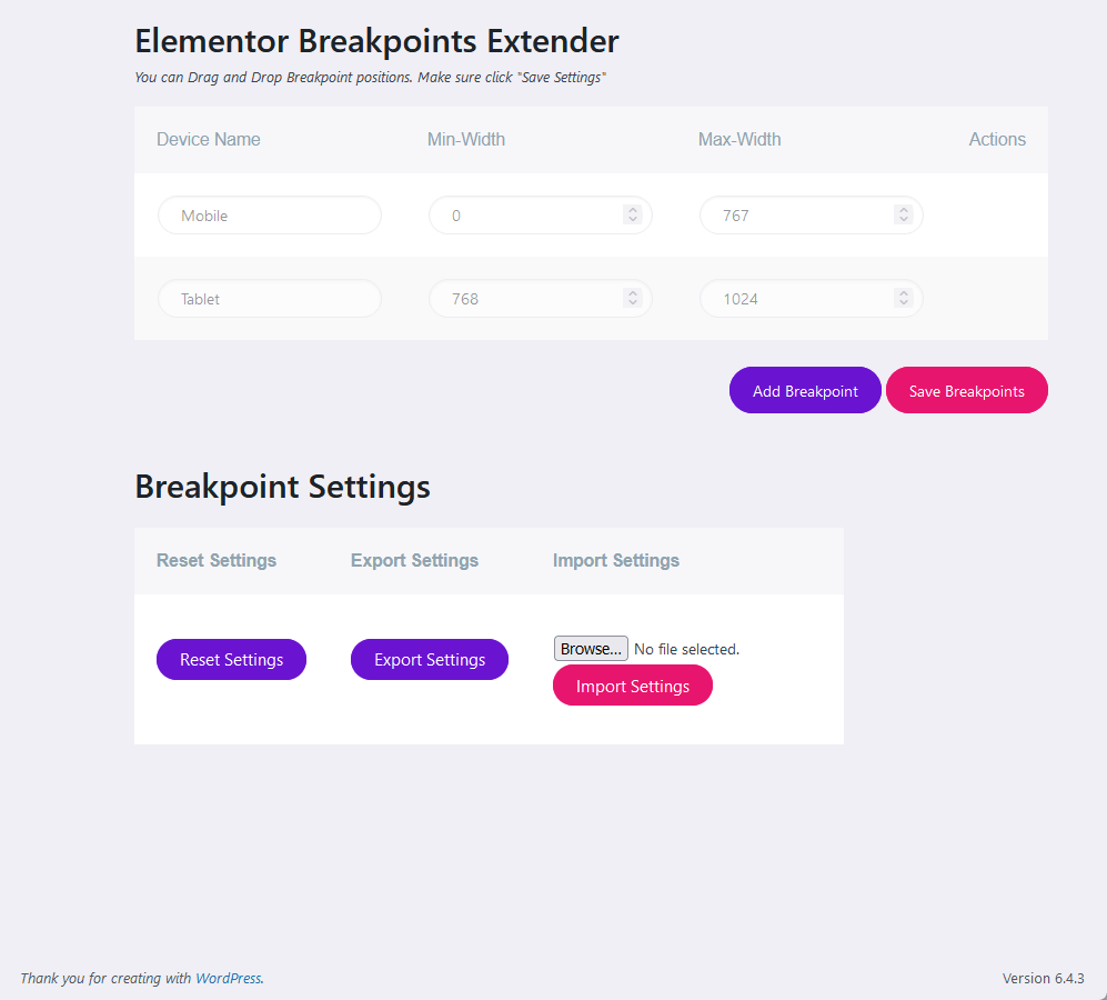elementor page builder breakpoints extender extension from master addons
