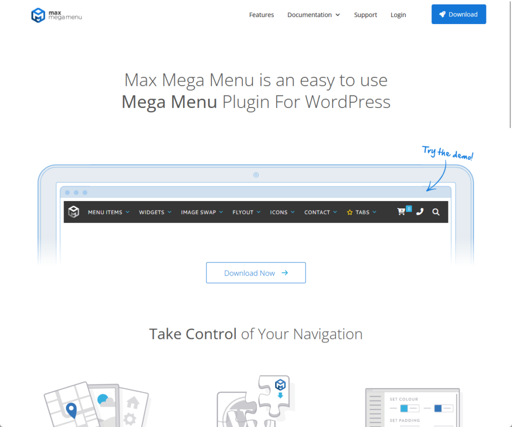 Max Mega Menu is an easy to use Mega Menu Plugin For WordPress