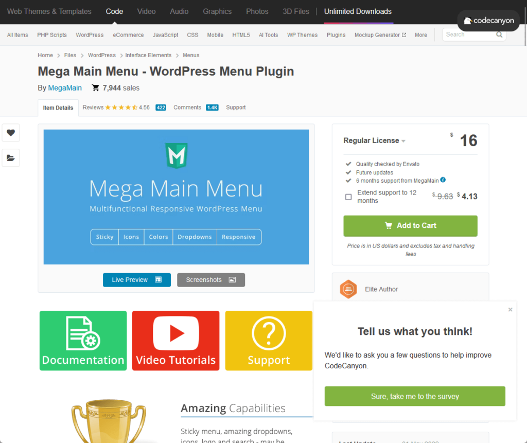 Mega Main Menu - WordPress Menu Plugin: By MegaMain