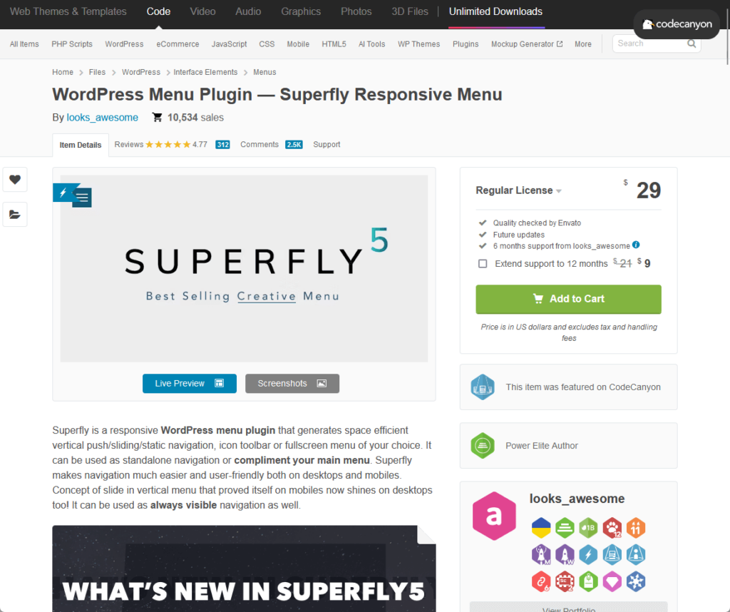 WordPress Menu Plugin — Superfly Responsive Menu: By looks_awesome