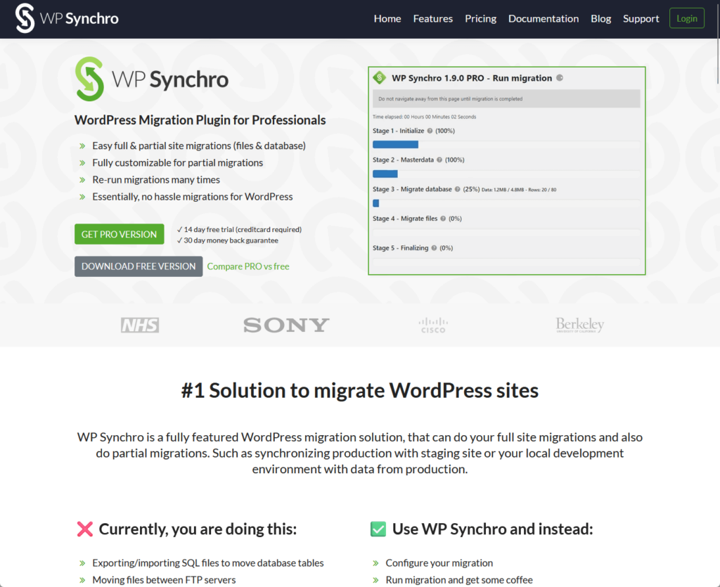 WordPress Migration Plugin for Professionals