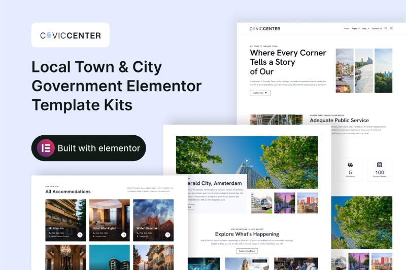 CivicCenter - Local Town & City Government Elementor Template Kit