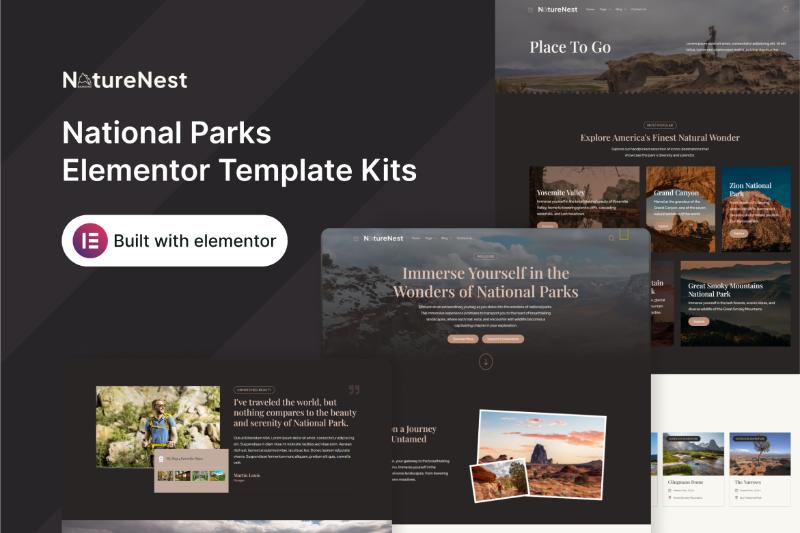 NatureNest - National Parks Elementor Template Kit
