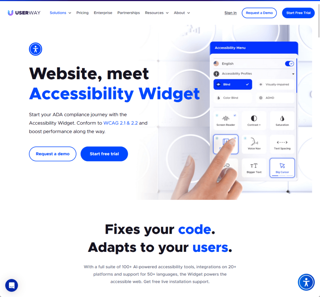 Website, meet Accessibility Widget
