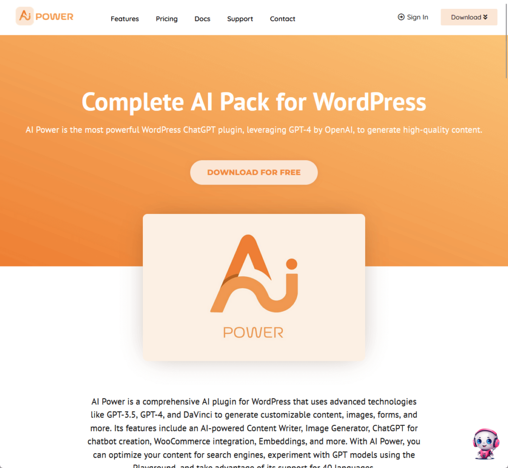 Complete AI Pack for WordPress