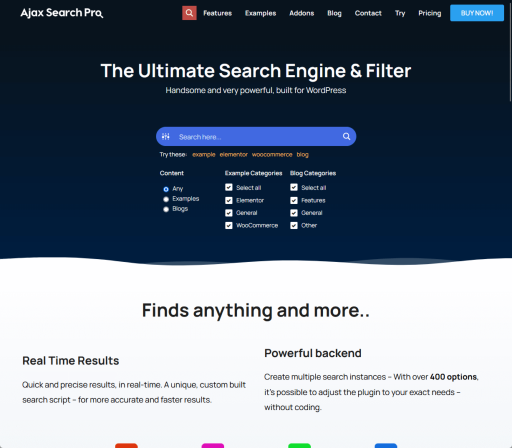 The Ultimate Search Engine & Filter: Handsome and very powerful, built for WordPress

