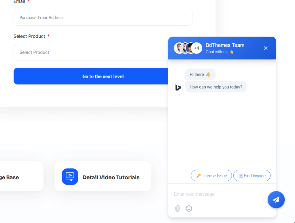 live chat feature for element pack - bd themes