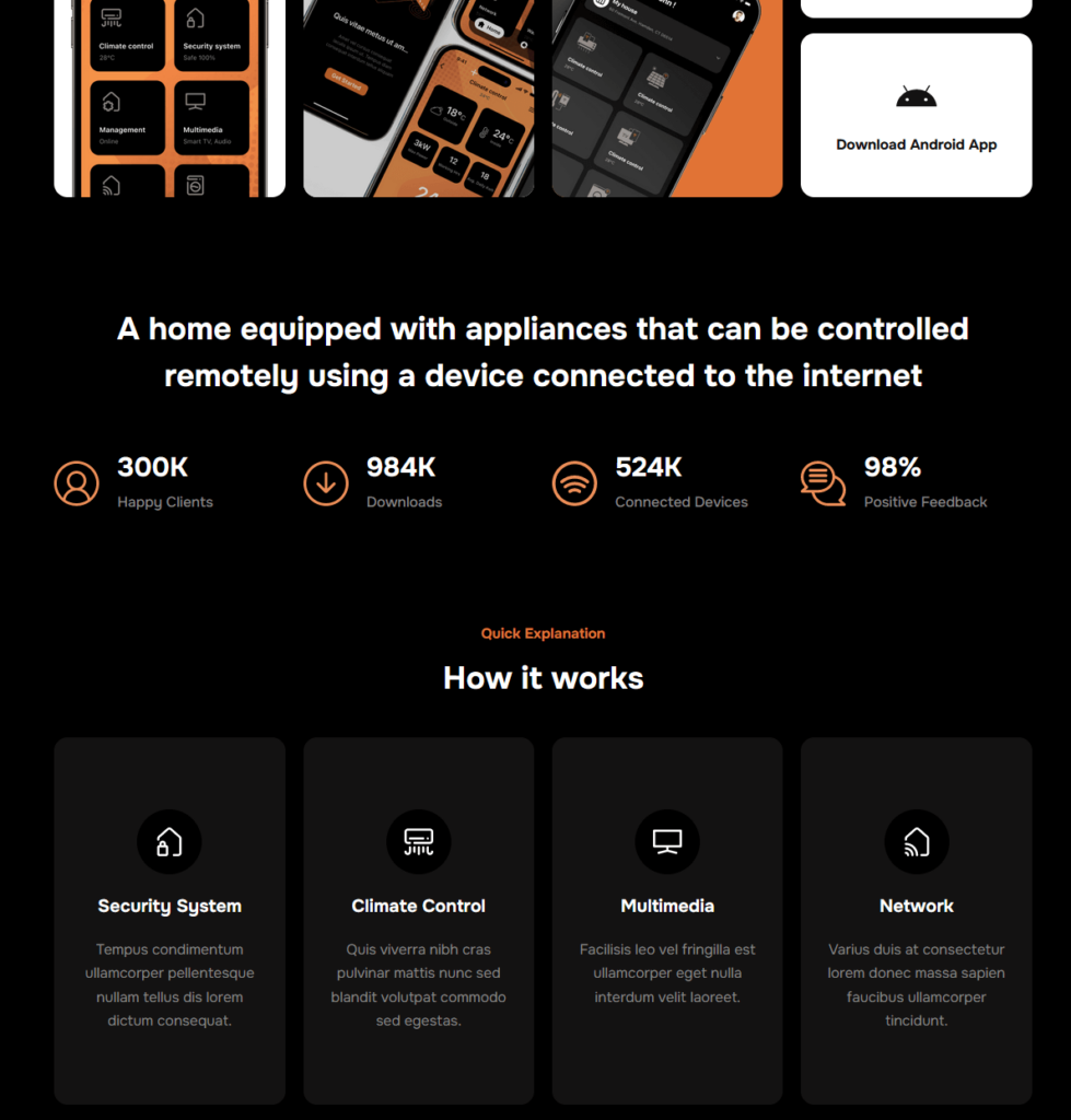 second part of the blocksy smart home starter site