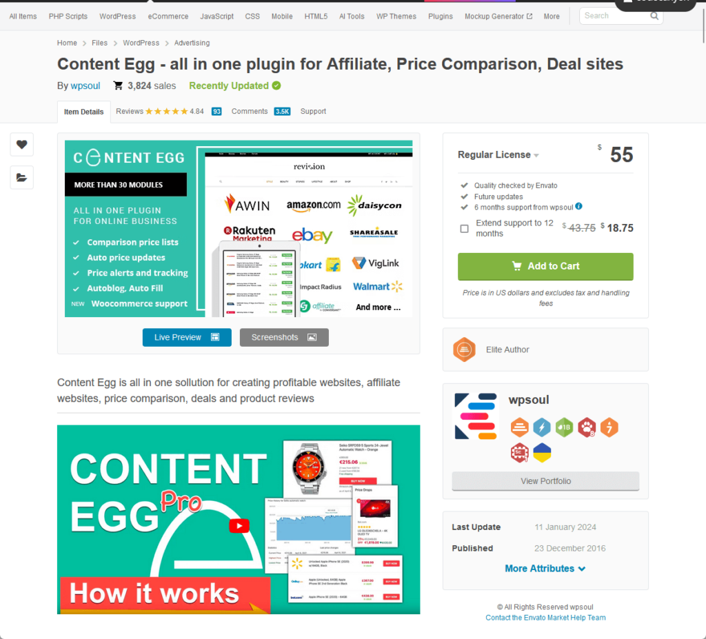 Content Egg - all in one plugin for Affiliate, Price Comparison, Deal sites