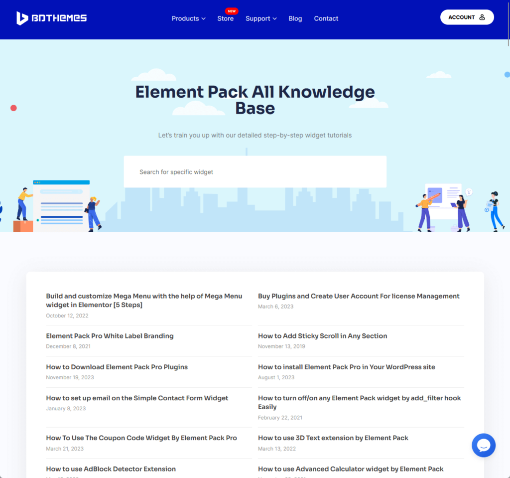 Element Pack All Knowledge Base: Let’s train you up with our detailed step-by-step widget tutorials