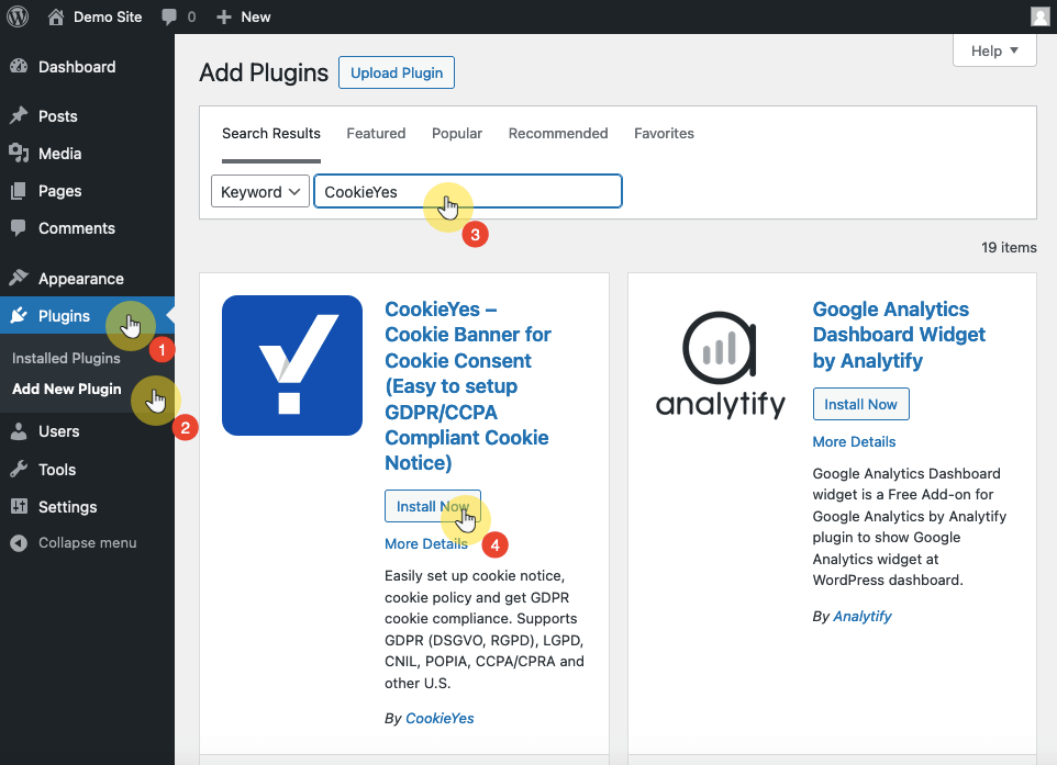 install now CookieYes - Cookie Banner for Cookie Consent (Easy to setup GDPR/CCPA Compliant Cookie Notice