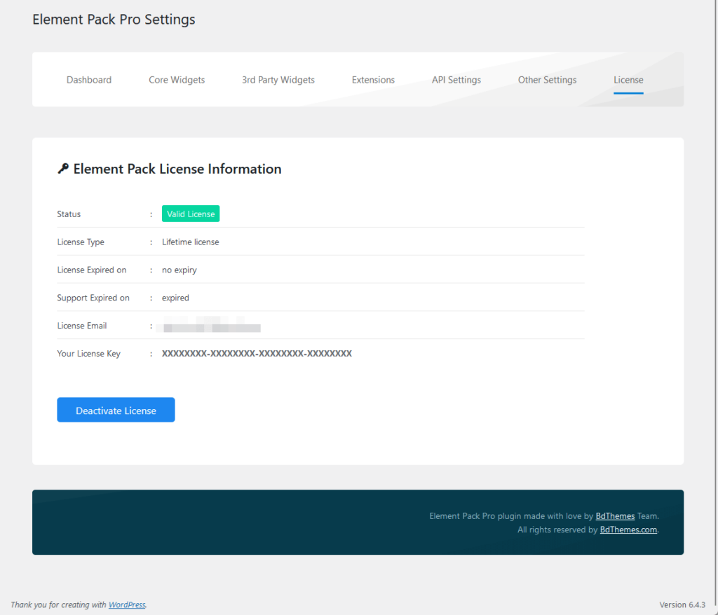 element pack license information