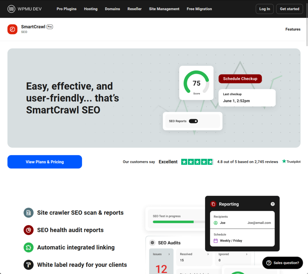 Easy, effective, and user-friendly... thatβs SmartCrawl SEO