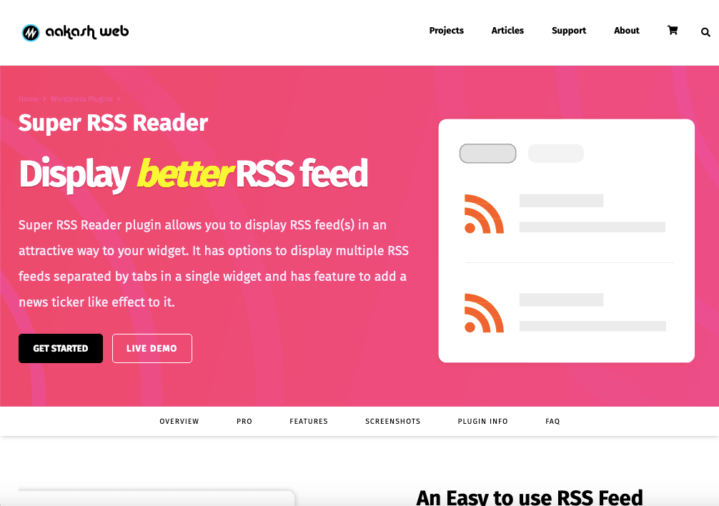 Super RSS Reader: Display better RSS feed