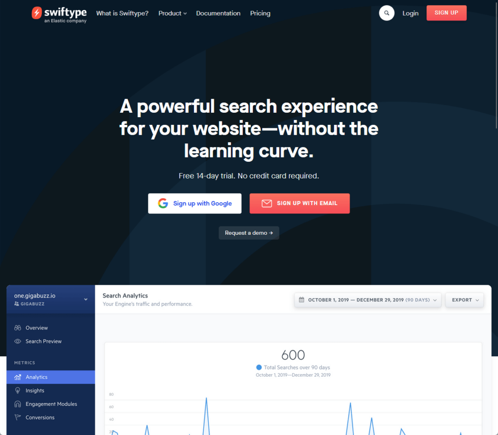 A powerful search experience for your website—without the learning curve.