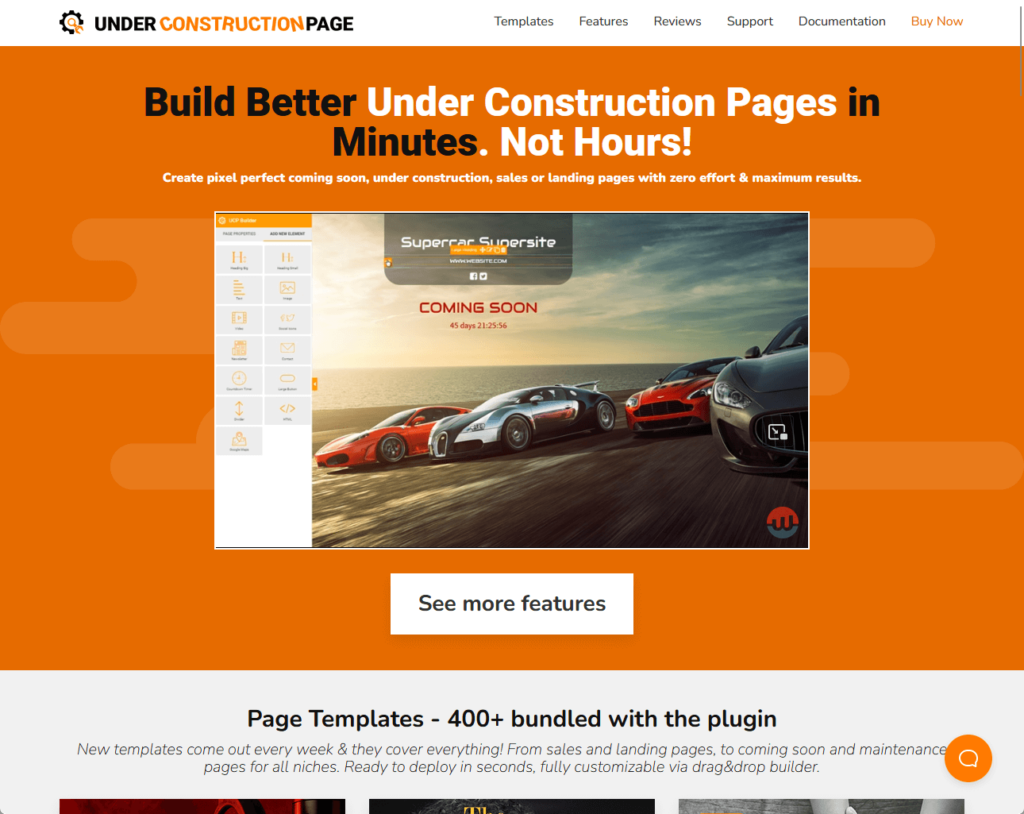 build better under construction pages in minutes, not hours