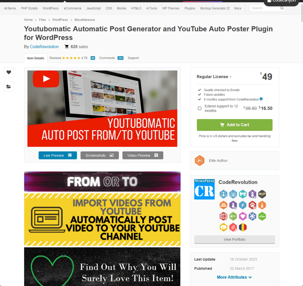 Youtubomatic Automatic Post Generator and YouTube Auto Poster Plugin for WordPress