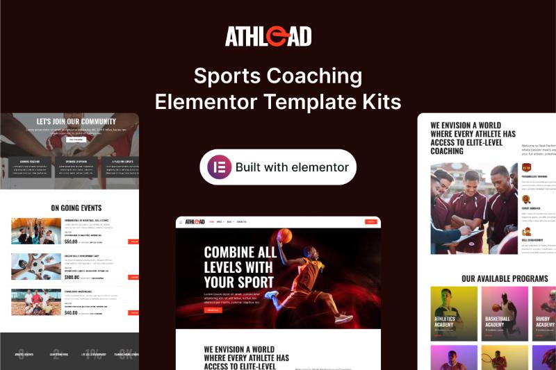 Athlead - Sports Coaching Elementor Template Kit