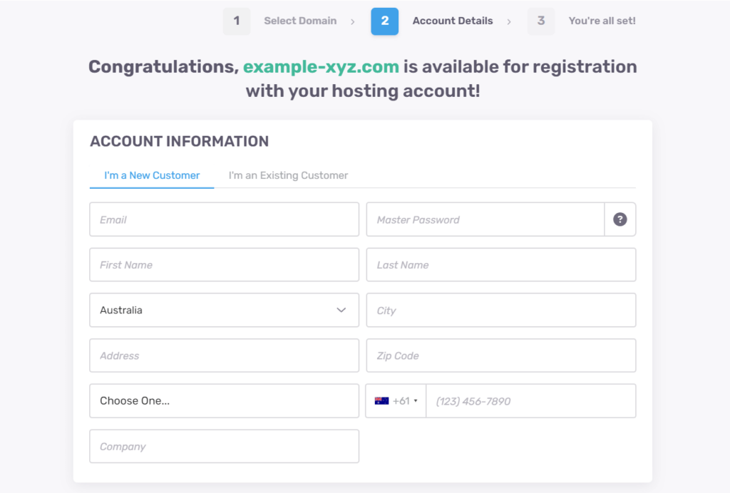 FastComet account details