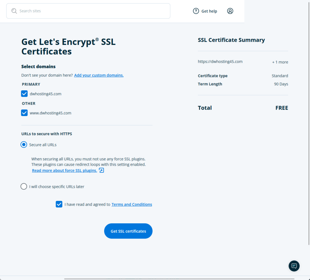 getting free ssl certificates in wp engine easily in this page