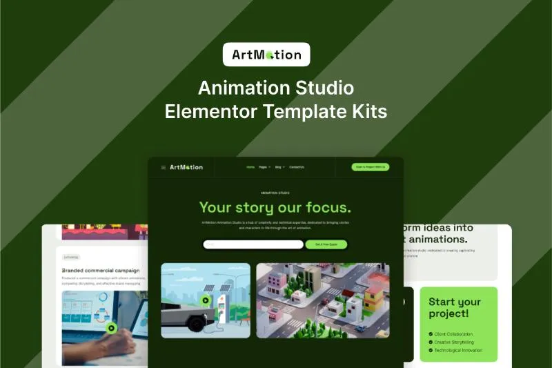 ArtMotion - Animation Studio Elementor Template Kit