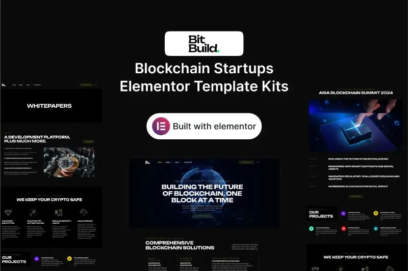 BitBuild - Blockchain Startups Elementor Template Kit