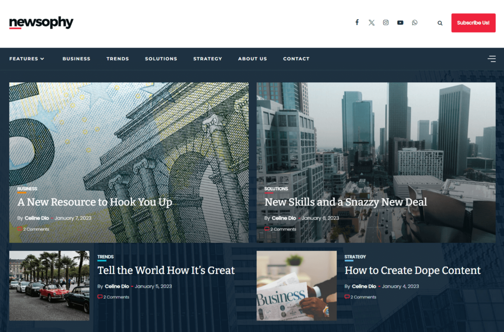 Current website preview