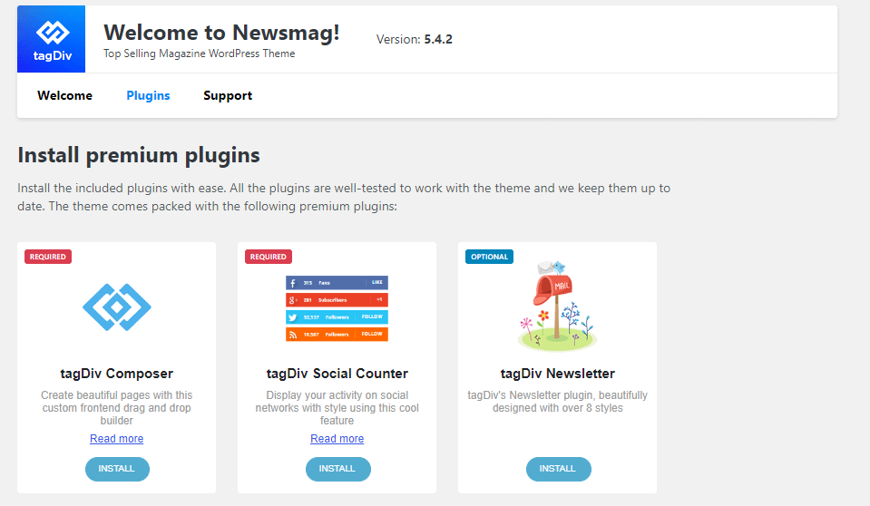 Install and activate required plugins