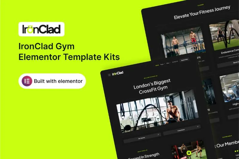 IronClad - CrossFit Gym Elementor Template Kit