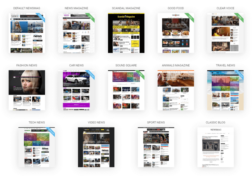 Newsmag prebuilt websites